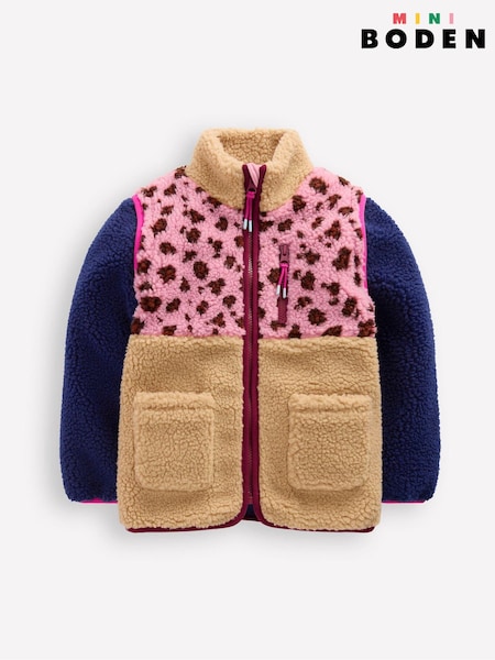 Boden Pink 2-in-1 Borg Jacket (V01820) | £45 - £49