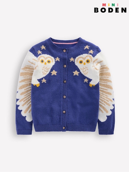 Boden Blue Fun Logo Halloween Cardigan (V01920) | £37