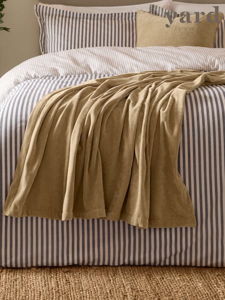 Yard Natural Heavy Chenille Velvet Throw (V01948) | £38 - £48