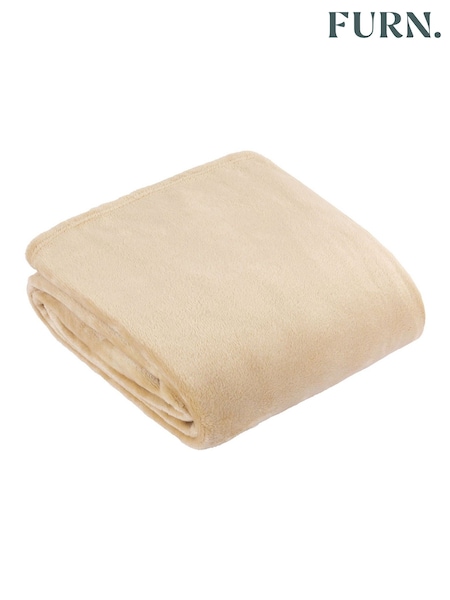 Furn Natural Harrow Fleece Throw (V01979) | £18