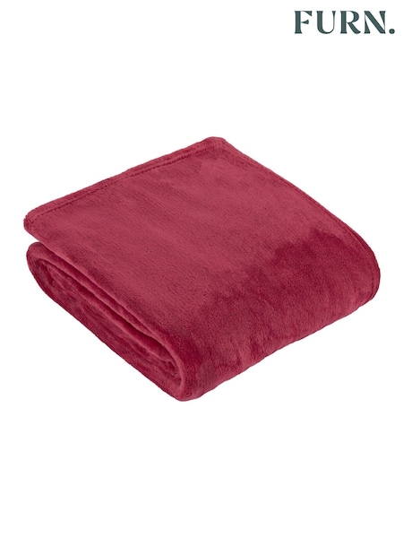 Furn Berry Harrow Fleece Throw (V01986) | £18