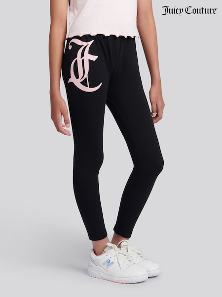 Juicy Couture Black Large Logo Leggings (V02018) | £30