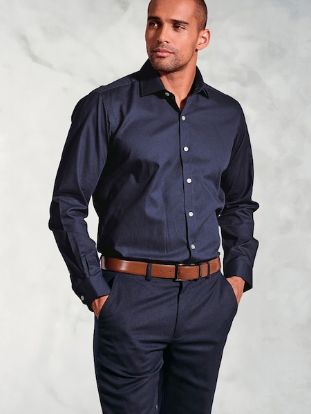Brook Taverner Blue Double Cuff Shirt (V02322) | £50