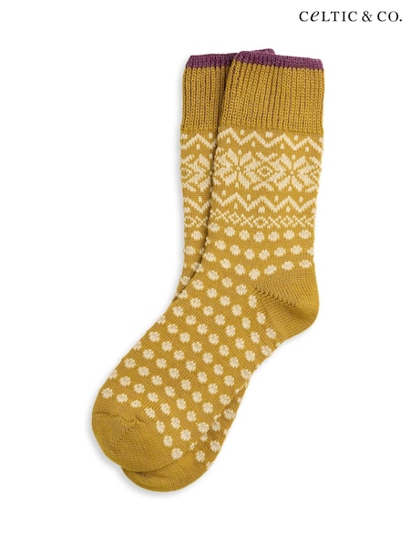Celtic & Co. Ladies Dot Merino Cott Socks (V02337) | £32