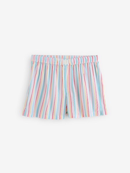 Stripe & Stare Pink Seersucker Short Pyjama Bottoms (V02402) | £50