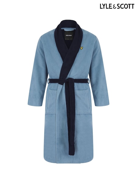 Lyle & Scott Blue Adrian Bathrobe (V02413) | £68