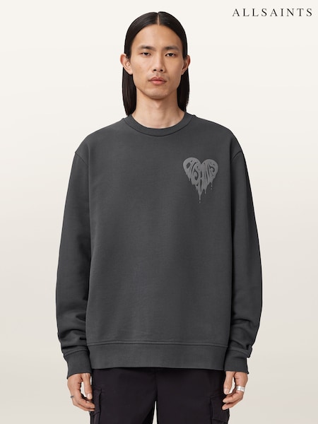 AllSaints Black Trip Crew Sweatshirt (V02438) | £109