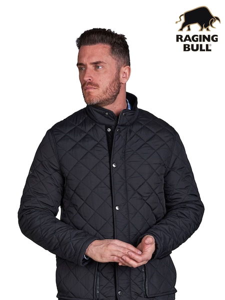 Raging Bull Quilted Black Jacket (V02444) | £129 - £149