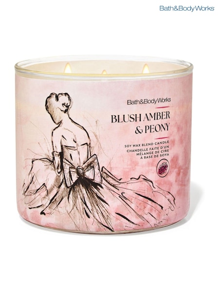 Bath & Body Works Blush Amber And Peony 3-Wick Candle 411g (V02535) | £17.50