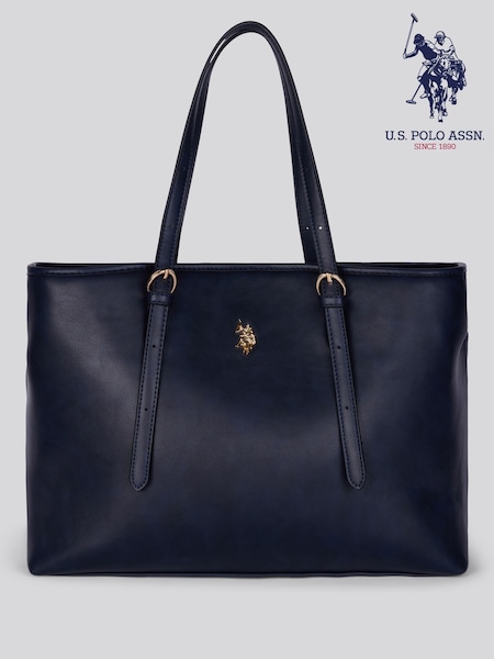 U.S. Polo Assn Blue Blackstone Shopping Bag (V02677) | £70