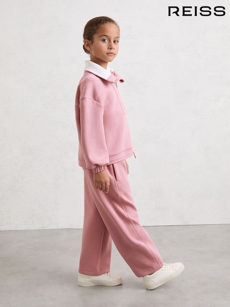 Reiss Rose Laney Wide-Leg Interlock Drawstring Joggers (V02730) | £35