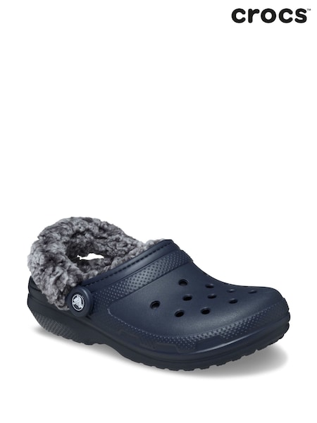 Crocs Blue Classic Fleece Lined Clogs (V02777) | £60