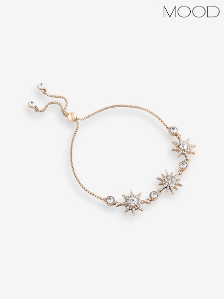 Mood Gold Tone Crystal Celestial Toggle Bracelet (V02819) | £18