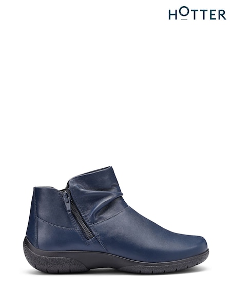 Hotter Blue Extra Wide Fit Murmur Zip Boots (V03040) | £95