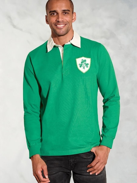 Brook Taverner Green Ireland Heritage Pure Cotton Rugby Shirt (V03097) | £60