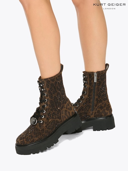 Kurt Geiger London Brown Chelsea Perf Boots (V03532) | £279