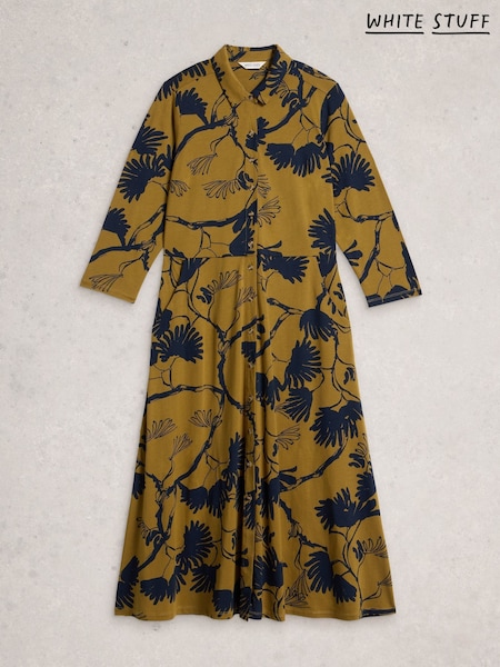 White Stuff Green Rua Jersey Shirt Dress (V03539) | £65