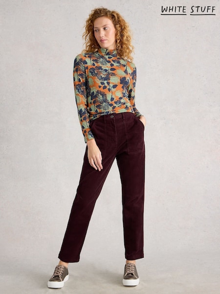 White Stuff Purple Twister Cord Trousers (V03549) | £59