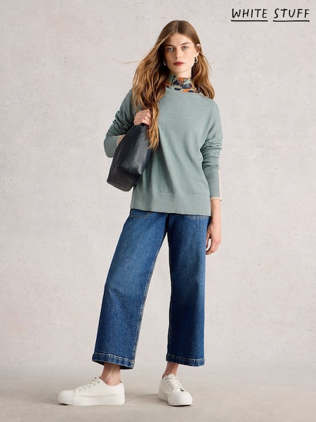 White Stuff Green Olive Jumper (V03583) | £49