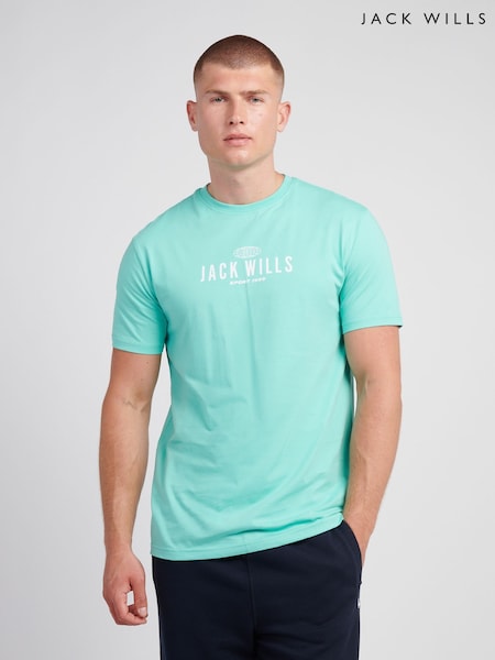 Jack Wills Blue Globe Graphic T-Shirt (V03691) | £25