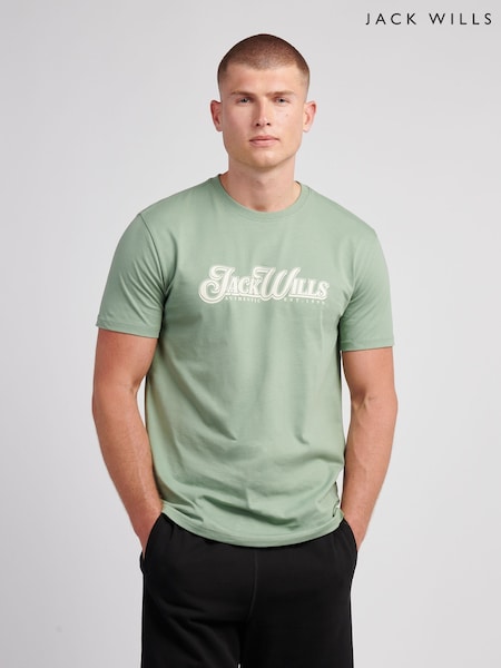 Jack Wills Green Bubble Graphic T-Shirt (V03692) | £25