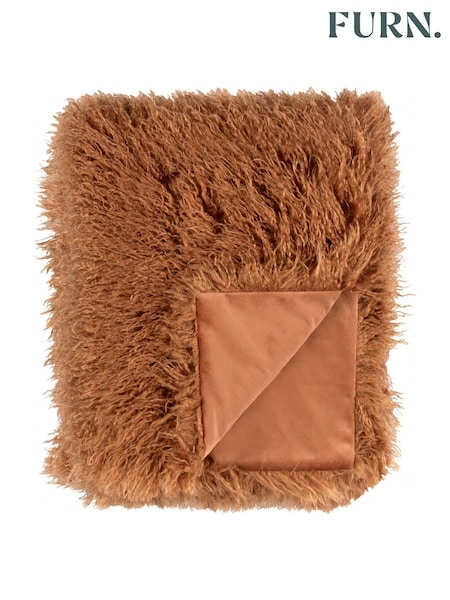 Furn Ginger Rowan Faux Fur Throw (V03744) | £60