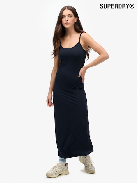 Superdry Blue Athletic Essentials Jersey Maxi Cami Dress (V03835) | £35
