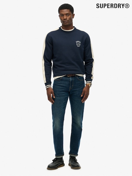 Superdry Blue Athletic Club Crew Sweatshirt (V03838) | £50