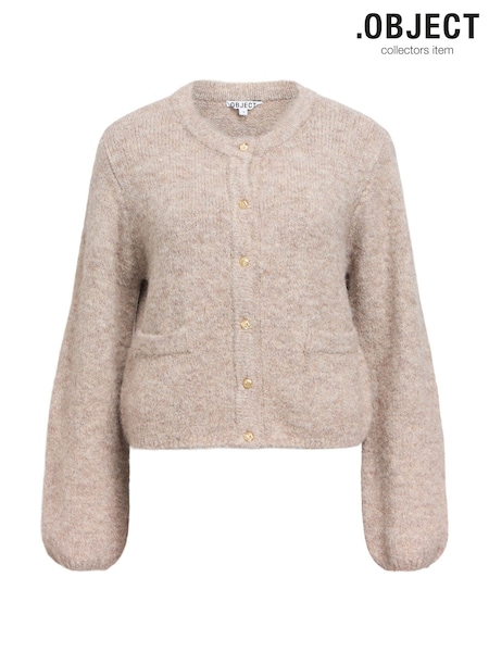 OBJECT Cream Button Cardigan (V03943) | £55
