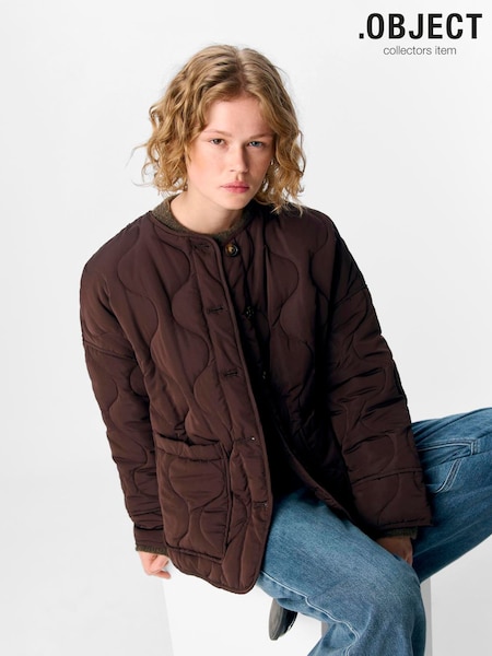 OBJECT Brown Quilted Jacket (V03949) | £60