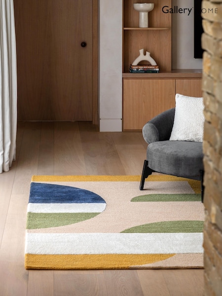 Gallery Home Multicoloured Hudson Geo Wool Rug (V04157) | £550