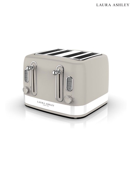 Laura Ashley Dove Grey 4 Slice Toaster (V04170) | £60