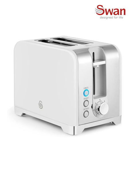 Swan White Solace 2 Slice Toaster (V04171) | £40