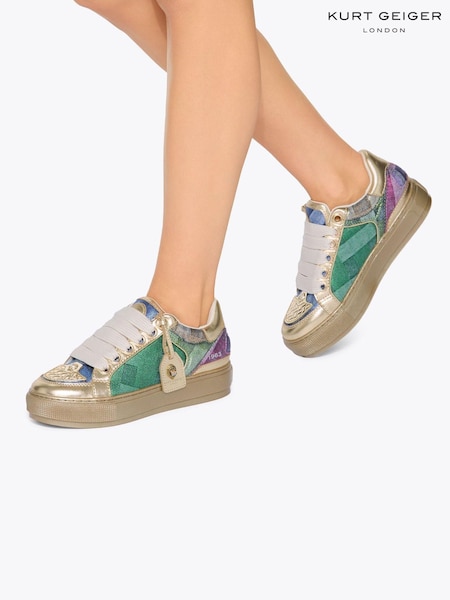Kurt Geiger London Pink Southbank Tag Trainers (V04200) | £189