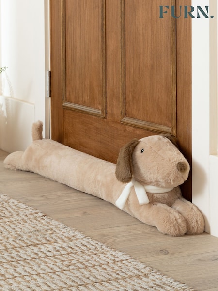 Furn Natural Samson Faux Fur Dog Draught Excluder (V04267) | £20