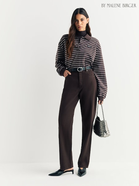 By Malene Birger Brown Chocolate Chip Chicago Straight Leg Jeans (V04305) | £200