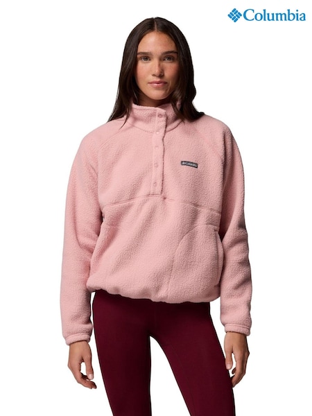 Columbia Red Jasper Ridge Pebbled Fleece Half Snap (V04414) | £65