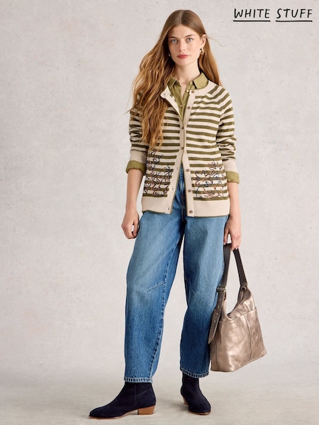 White Stuff Natural Lulu Embroidered Cardigan (V04481) | £59