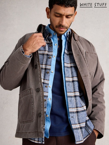 White Stuff Blue Barton Marl Check Shirt (V04487) | £55