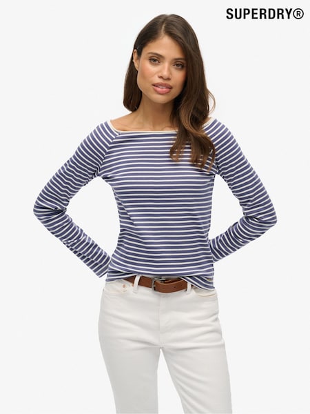 Superdry White Bardot Off Shoulder Top (V04990) | £23