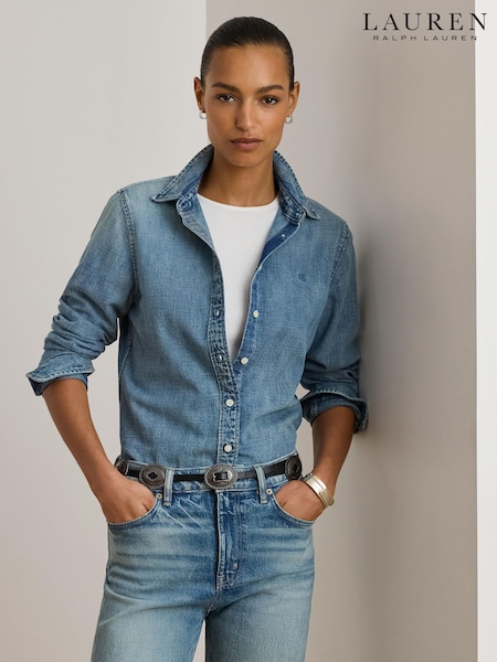 Lauren Ralph Lauren Blue Jamelko Denim Shirt (V06033) | £155
