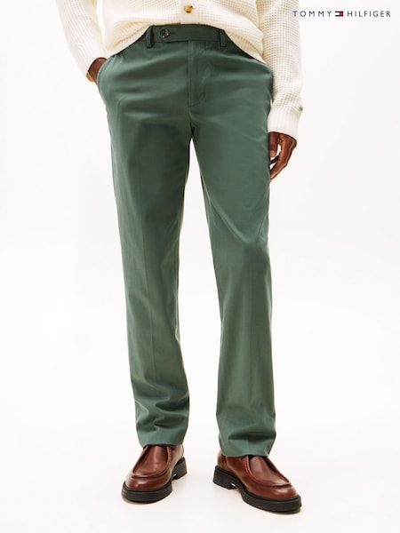 Tommy Hilfiger Green Smart Casual Denton Straight Chinos Trousers (V06103) | £130