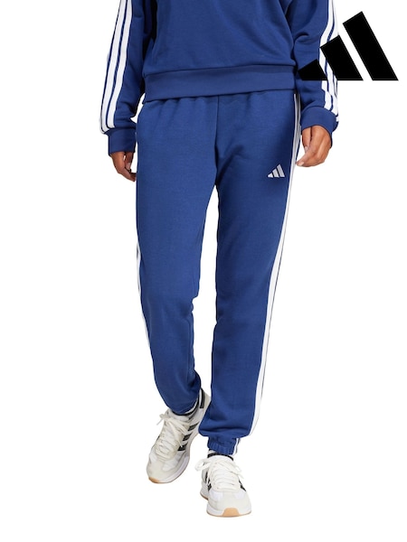 adidas Blue Essentials 3-Stripes French Terry Cuffed Joggers (V06241) | £38