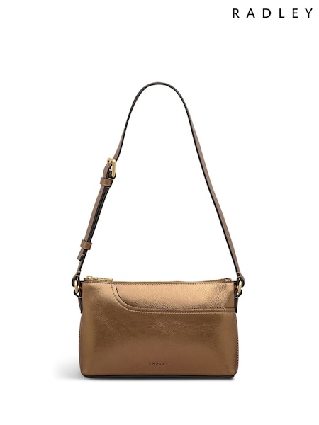Radley Yellow Pockets Metallic Mini Shoulder Bag (V06338) | £139