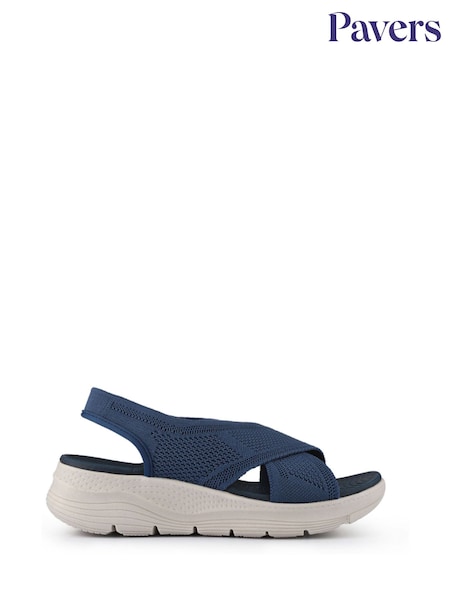 Pavers Blue Lightweight Slip-On Sandals (V06520) | £35