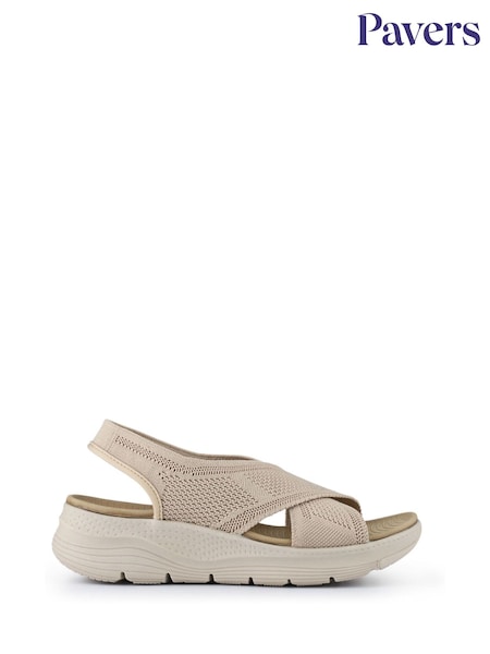 Pavers Natural Lightweight Slip-On Sandals (V06522) | £35