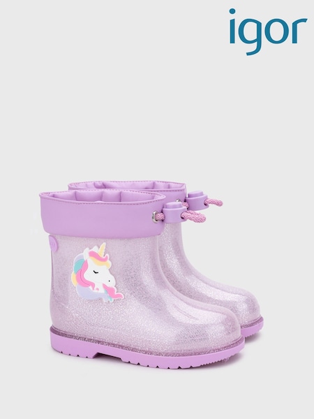 Glitter Unicorn Ankle Wellies (V06682) | £30