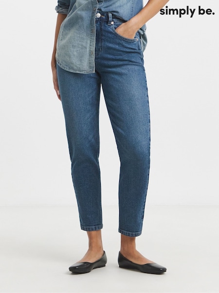 Simply Be Blue 99/1 Loose Mom Jeans (V06830) | £40