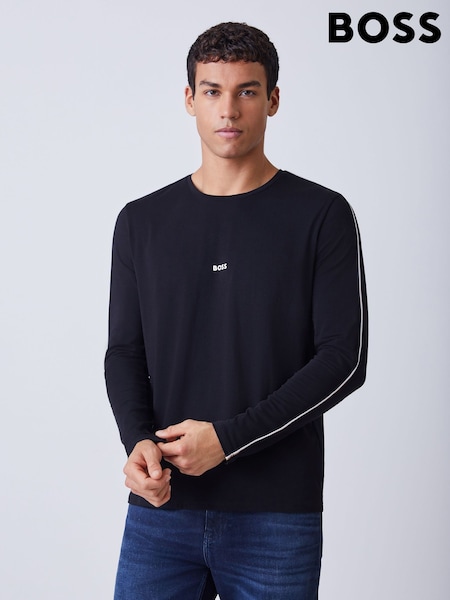 BOSS Black Unique Logo Long Sleeve T-Shirt (V06848) | £65