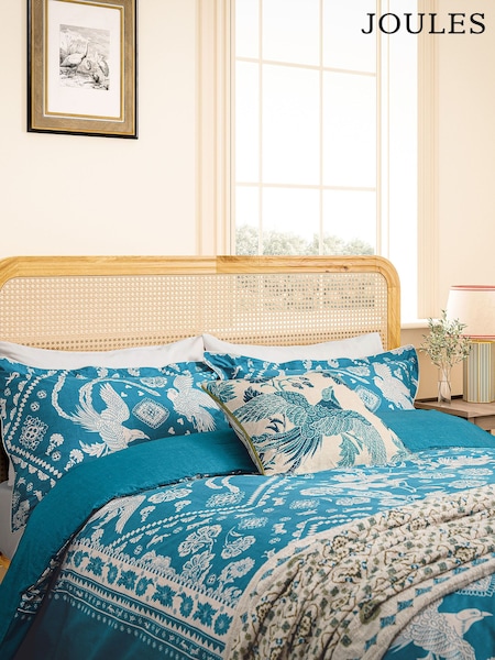 Joules Blue Hidcote Birds Duvet Cover and Pillowcase Set (V06862) | £55 - £95